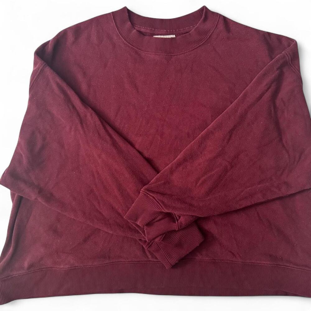 Ae burgundy oversized crewneck